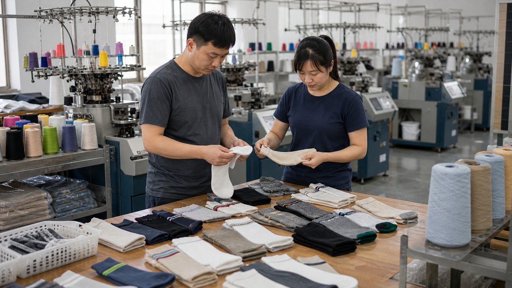 Suhu Custom sock factory overview