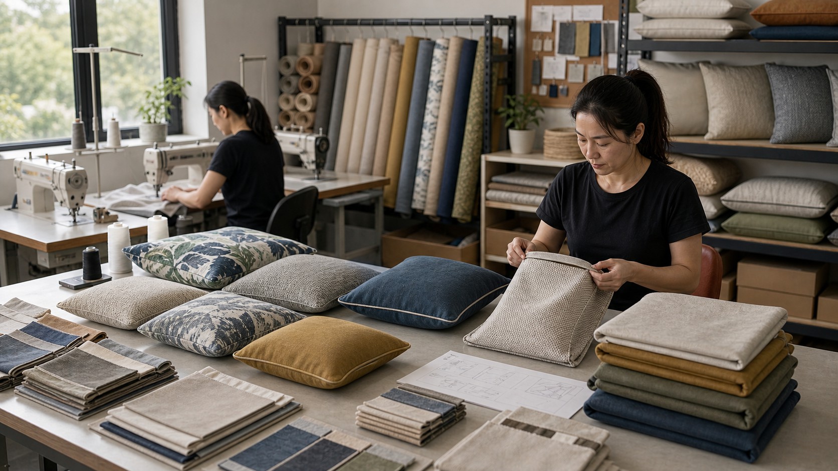 Suhu Custom cushion cover factory overview